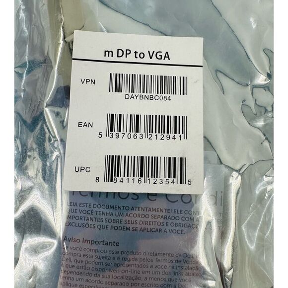 10 NEW Genuine Dell 00FVP (DAYBNBC084) Mini Display Port mDP to VGA Adapters - Picture 5 of 6